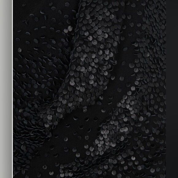 🔥🔥 Helmut Lang GRANULE 100% Silk Embellished Leather Sequin Dress Size 6 - Picture 11 of 16